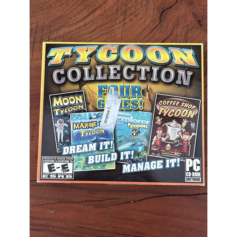 Sealed Tycoon Collection PC CD Rom 4 Games Coffee Shop Moon Marine